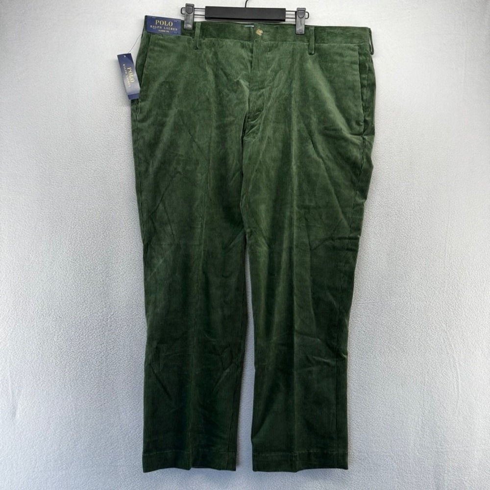 Ralph Lauren Pants Mens 40x30 Green Corduroy Straight Deadstock Preppy Old Money